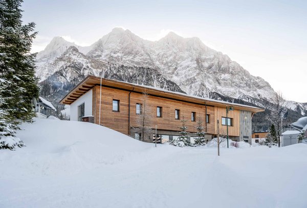 Badehaus am Campingplatz im Winter