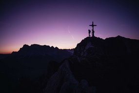Wanderer am Gipfel