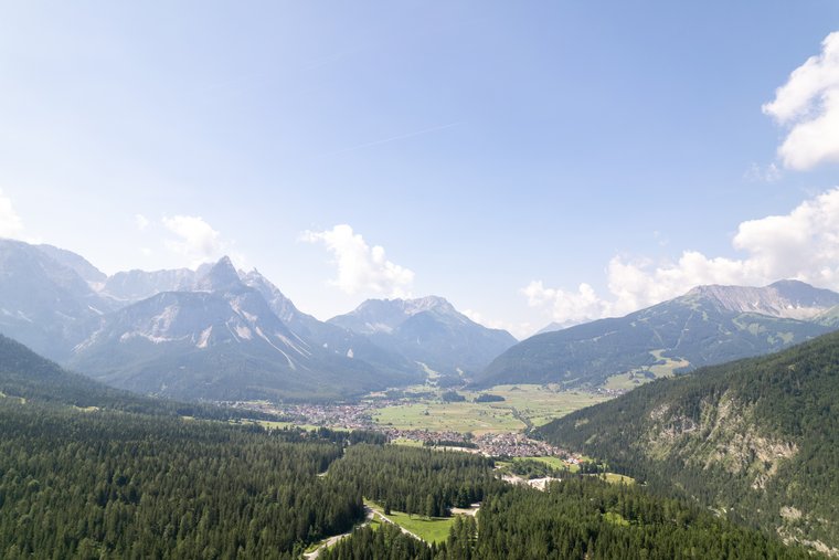 Luftaufnahme von Ehrwald