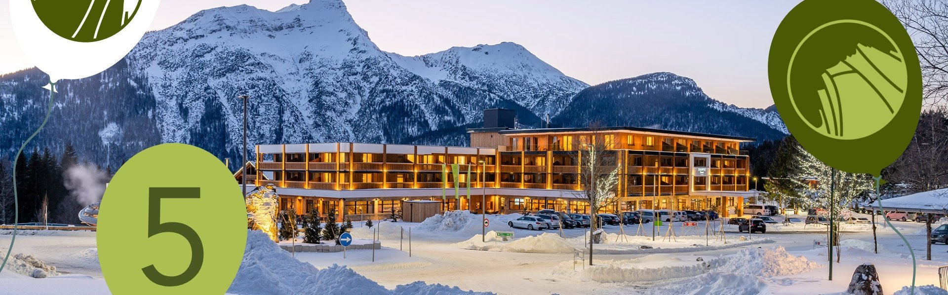 Jubiläumswochen 5 Jahre Zugspitz Resort Sommerbild 5 Jahre Zugspitz Resort