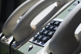 Altes Telefon im Bahnorama Seilbahnmuseum in Ehrwald