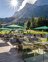 Terrasse im Zugspitz Resort mit Blick auf die Zugspitze