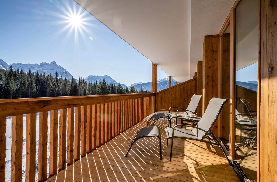 Balkonausblick im Zugspitz Resort