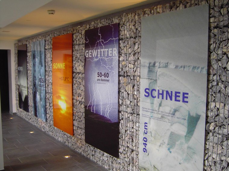 Plakatwand im Gipfelmuseum Zugspitze